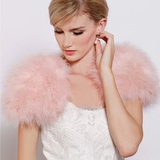 Real Ostrich Feather Bolero
