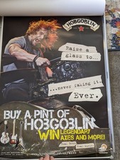 4x Wychwood Brew Hobgoblin rock raise a glass posters drummer, V , teacher, girl
