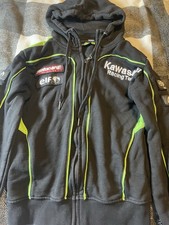 Kawasaki Racing Team Sweatshirt Size S/M Hoodie Full Zip