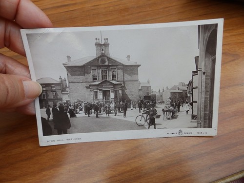 Postcard town hall wetherby - postcard,