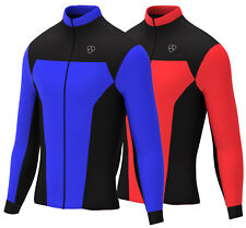 Mens Cycling Jersey Long Sleeve Cold Wear Thermal Fleece Top For Bike Racing 