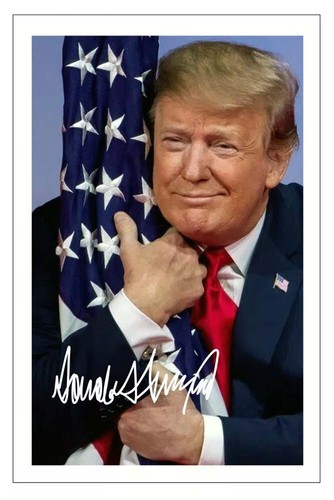 Donald trump signed autograph - donald,