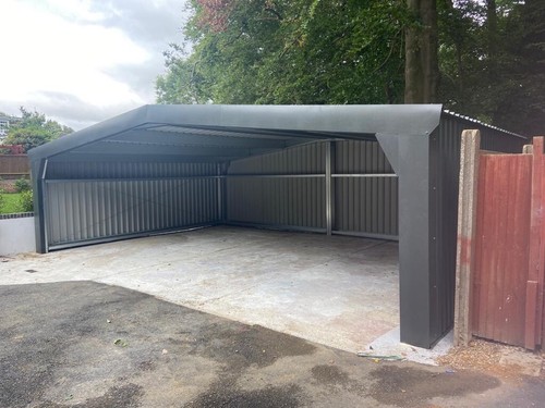 Steel garage building - steel,