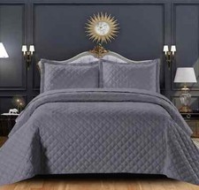 3 Piece Quilted Bedspread Bed