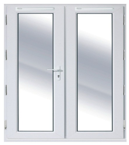 White grey upvc french - grey,