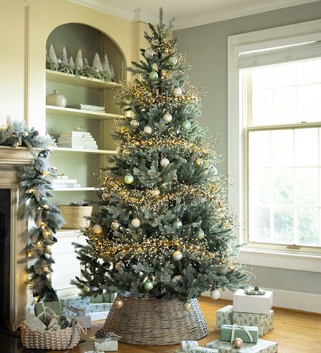 Wicker christmas tree - wicker, skirt
