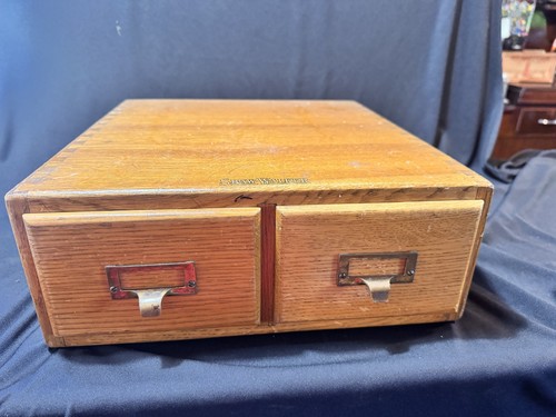 Vintage wood card catalog - vintage,