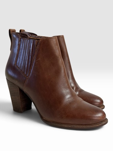 Ladies ugg brown leather ankle - ugg,