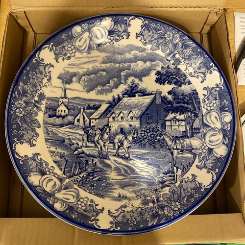 Vintage british blue ironstone - blue,