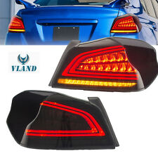 VLAND Smoked LED Tail Lights For 2014-21 Subaru WRX/WRX STI w/Sequential Lamps