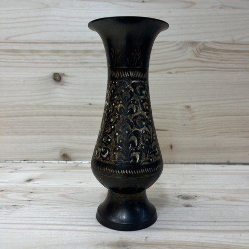 Vintage metal vase - vintage,
