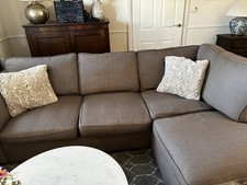 DFS Grey L-Shaped 3-Seater Sofa Bed