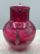 Mary Gregory Style Cranberry