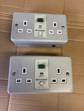 2 X Used Greenbrook M22M SafetySure Passive AC RCD DP Metal Clad Sockets U330