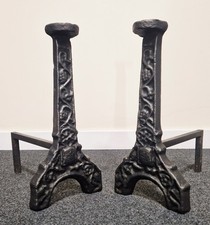 Antique Cast Iron Fire Dogs or