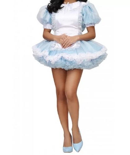 Sissy maid girl lockable blue - girl,