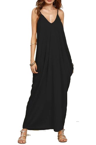 Ladies maxi dress cami - cami, thin