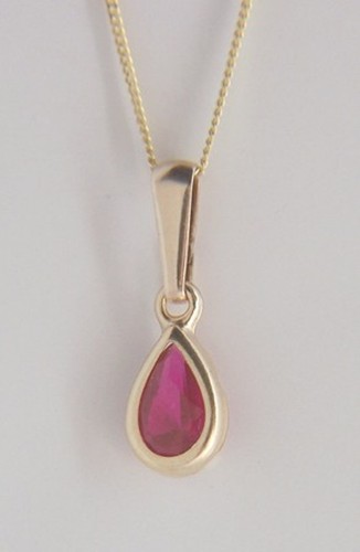9ct real gold small teardrop - gold,