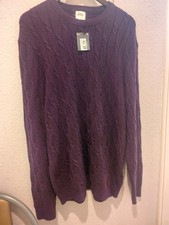 BNWT Mens M&S Plum Cable Knit