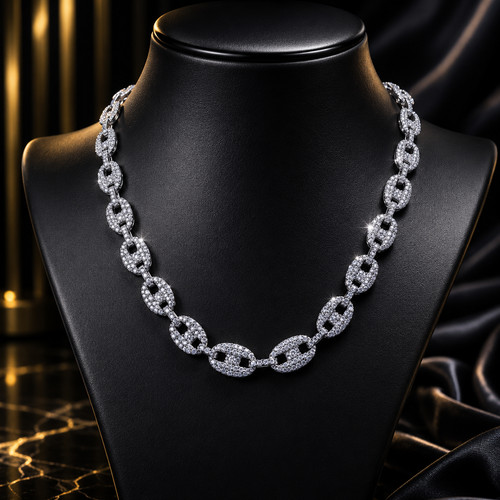 Mens silver plated 13mm 20 - silver, 20"