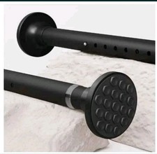 84-300CM Extendable Curtain Tension Rod Telescopic Shower Pole Rail Wardrobe