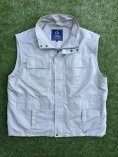 PG Field Vest Gilet Mens XL Cream 100% Polyester Hunting Fishing Gilet