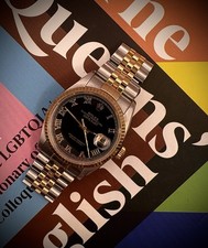 Rolex Datejust 16233 Black Roman Dial 36mm . Boxed. Serviced.