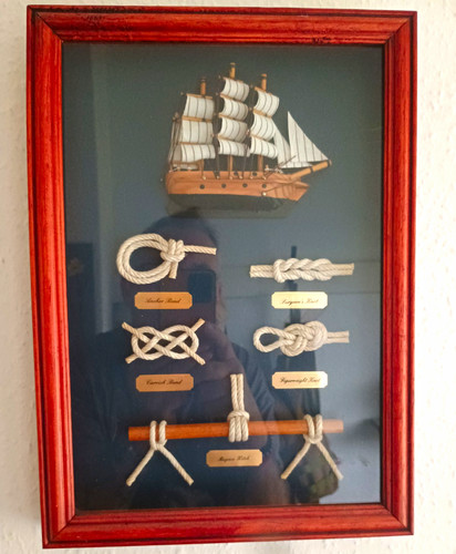 Framed nautical rope knot - framed,