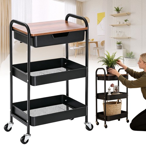 Tier storage trolley cart - storage,