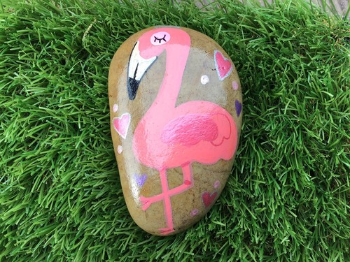 Hand painted flamingo - hand,
