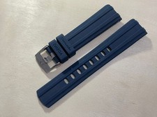20mm Omega seamaster 300 Navy Blue Rubber Watch Strap Band With buckle solid 