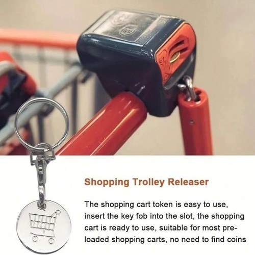 Trolley coin keyring - trolley,
