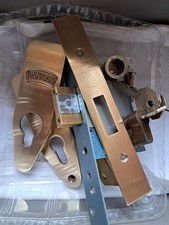 Banham door Lock Set Cylinder 4 Keys Escutcheons High Security Made in England