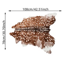 Faux Fur Tiger Cow Deer Zebra Print Area Rug Animal Skin Hide Carpet Floor Mat~