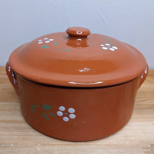 Vintage terracotta casserole - vintage,