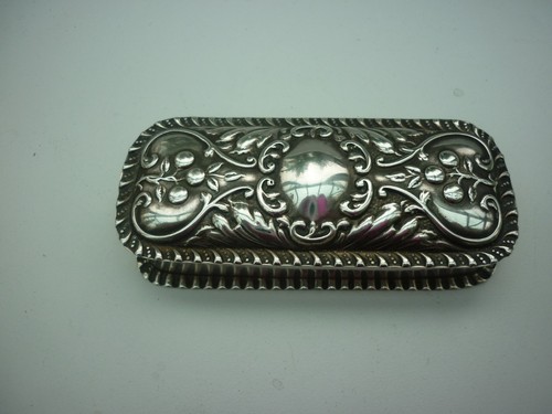 Silver art nouveau trinket - nouveau,