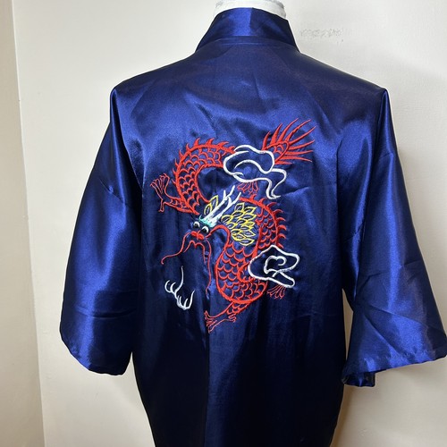 Vintage navy satin look - satin,
