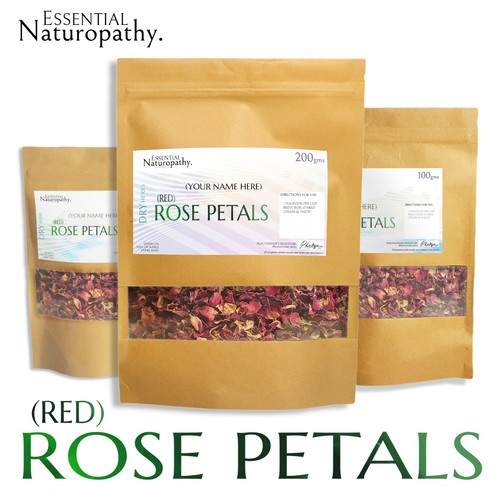 Red rose petals - rose, real