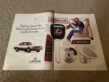 Vintage 1990 LEXUS ES-250 ES250 SEDAN Car Print Ad V6 ENGINE