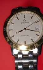 Eterna KonTiki Date Gent’s Quartz Watch, Ref 1100.47 Solid 18ct Gold Bezel. Rare
