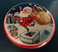 vintage HOLLANDS TOFFEES 1960's Christmas tin illustration by ferguson dewer