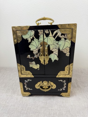 Vtg chinese black lacquer - chinese,