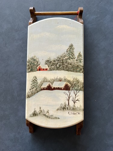 Vintage wooden sleigh - vintage, with