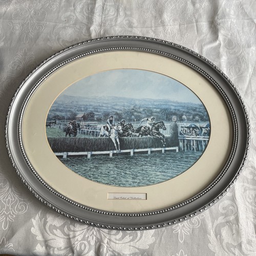 Vintage oval framed desert - oval,