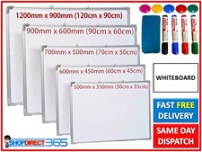 MAGNETIC WHITEBOARD W/ CHALKBOARD ERASER PENS DRY WIPE NOTICE OFFICE SCHOOL HOME