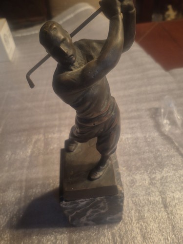 Bronze figure golfer - bronze, a