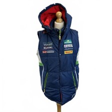 Suzuki Racing blue with badges insulated Puffer Vest with Hood size XL