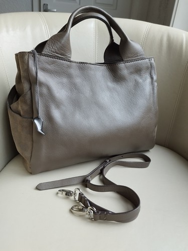 Clarks dark grey leather - grey,