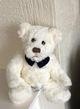 Dakin Teddy Bear Blue Velvet Bow Tie