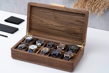 Handmade walnut watch box (8